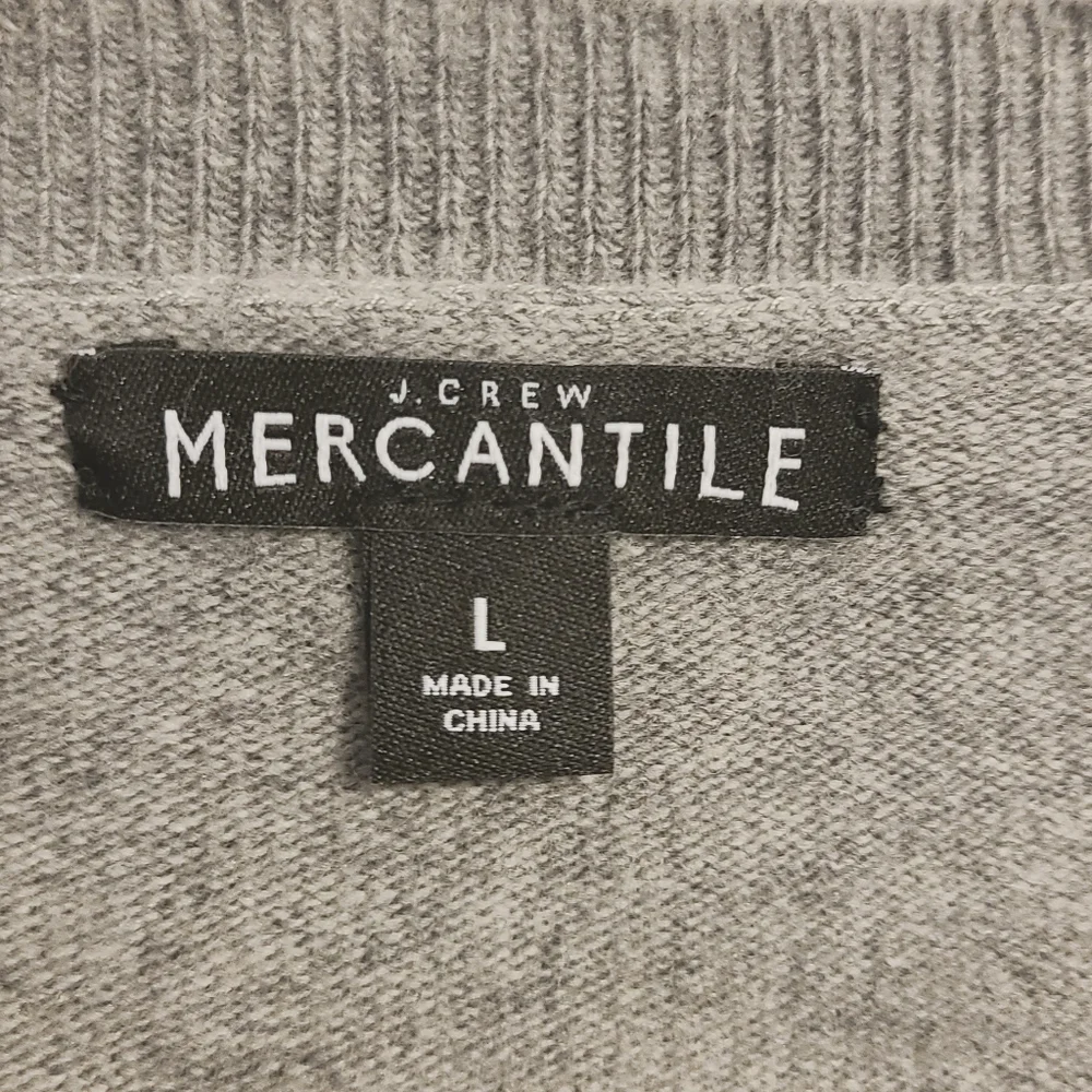 J. Crew Mercantile | Men's Gray Wool Blend Round Neck Sweater (Size Large)